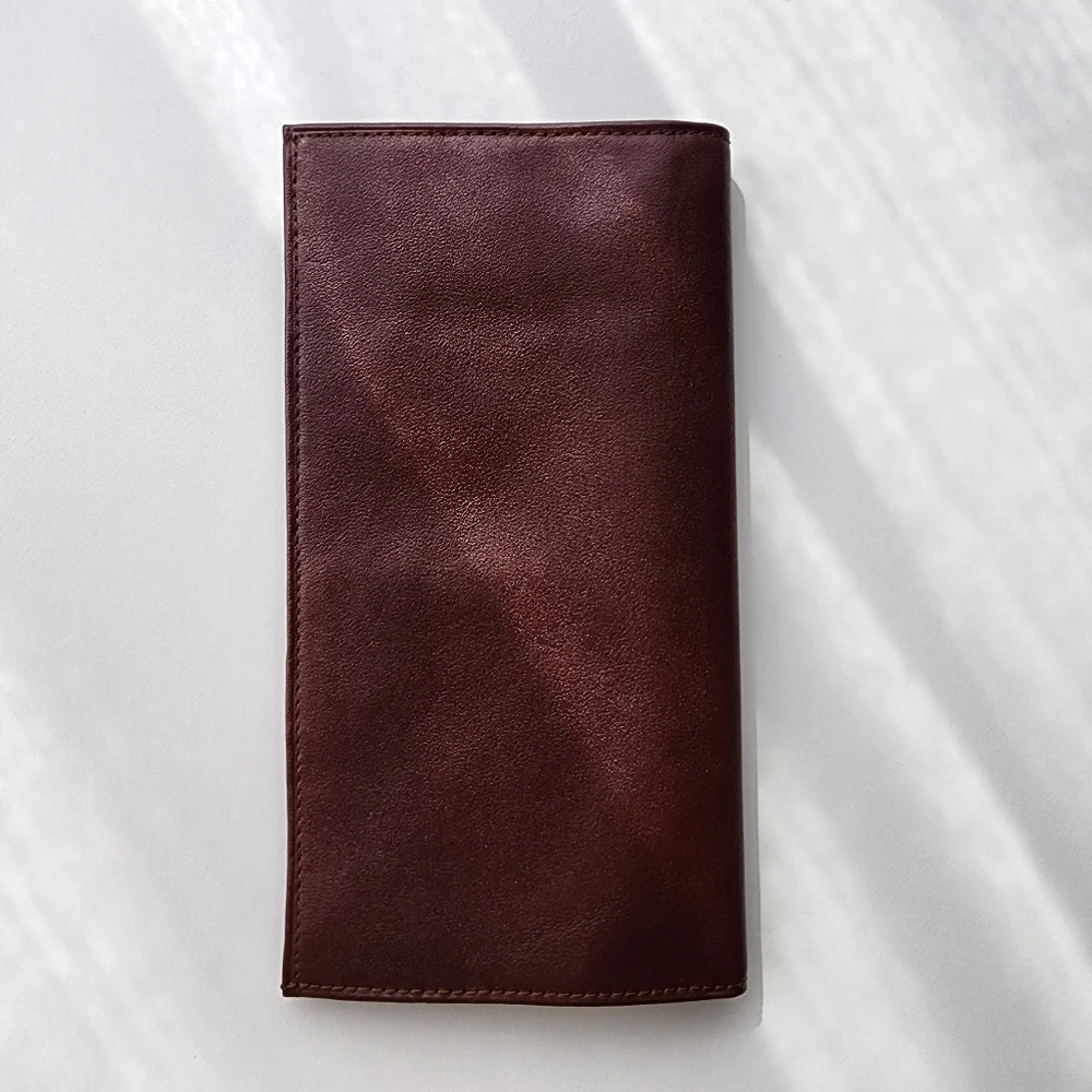 Father's Day Gift Leather bifold Wallet Brown